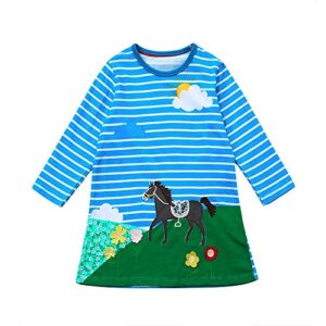 CHENSHOU Conjunto de ropa de bebé Ropa Otoño Princesa Niño Niño Pequeño Fiesta Ropa Bordado Erizo Bebé Niñas Outings & Conjunto Ropa de Bebé de Invierno, azul, 6 años