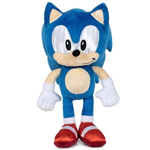 Famosa Softies – Sonic peluche de 30 centímetros, con textura suave y blandita, erizo azul de videojuegos clásicos, para niños pequeños y fans de los juegos y película, (760021143)
