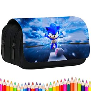 Hedgehog Estuches Escolares Infantiles Estuche de lápices Erizo Doble Capa Portátil Estuche de Papelería Gran Capacidad Estuche Animados Organizador de papelería para Niños Niñas