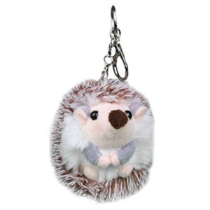 KESYOO Llavero de erizo gris, regalo de peluche, bonito colgante para llaveros, para manualidades, adornos.