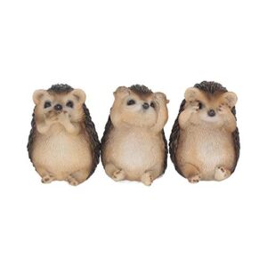 Nemesis Now Three Wise Hedgehogs – Figura Decorativa (9 cm), Color marrón