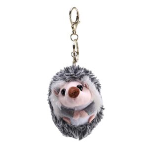 Tlily Lindo Llavero de Felpa de Erizo Colgante de TeléFono MóVil Llavero PompóN de Erizo Colgante de Anillo de Peluche de Juguete Gris Anime Regalos de Piel